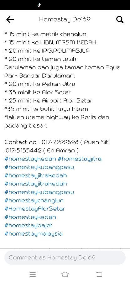 Homestay De'69 Jitra Luaran gambar